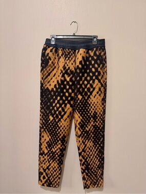 Proenza Schouler Black and Brown Patterned Knit Straight-Leg Pants